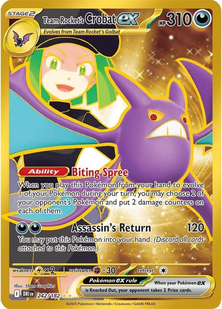 Team Rocket's Crobat ex - 242/182 - Destined Rivals
