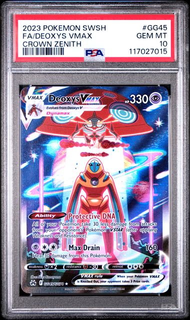 Deoxys VMAX #GG45 PSA 10