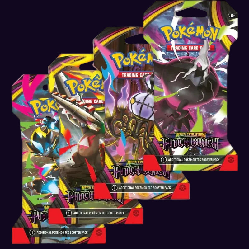Pokémon TCG: Mega Evolution — Pitch Black Sleeved Booster Pack (One at Random)