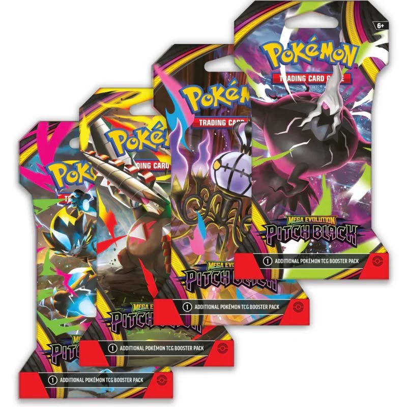 [PREORDER] Pokémon TCG: Mega Evolution — Pitch Black Sleeved Booster Pack (One at Random)