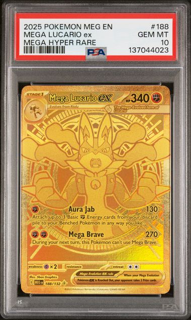 Mega Lucario ex HR #188 PSA 10