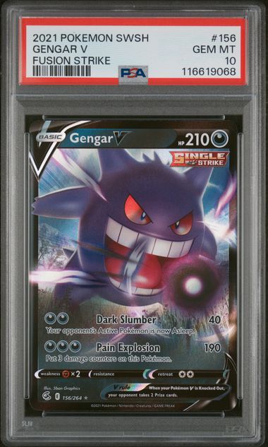 Gengar V #156 - Fusion Strike [PSA 10]