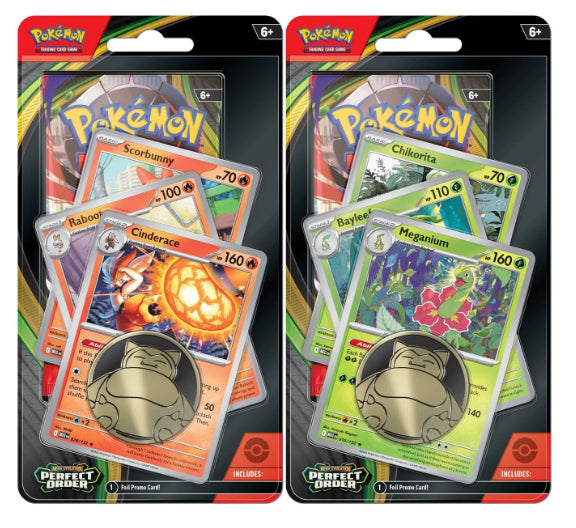 [PREORDER] Pokémon TCG: Mega Evolution - Perfect Order Premium Checklane [Cinderace/Meganium]