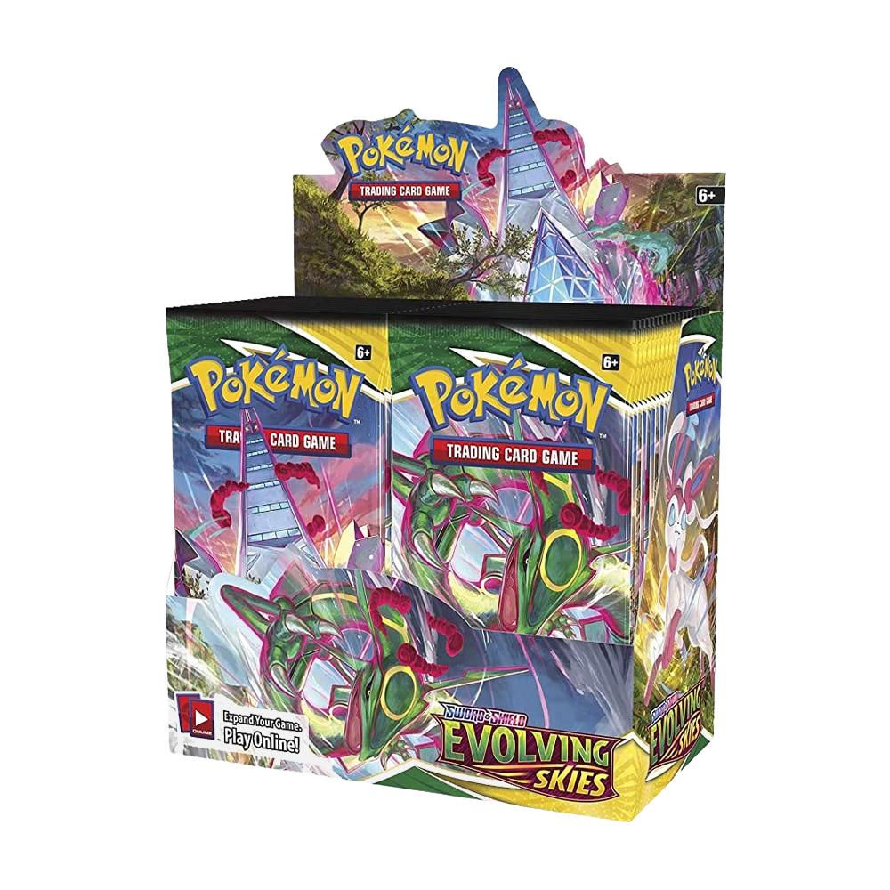 Pokémon TCG: Sword & Shield — Evolving Skies Booster Box W/ Acrylic Case