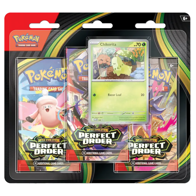 [PREORDER] Pokemon TCG: Mega Evolution - Perfect Order 3-pack Blister
