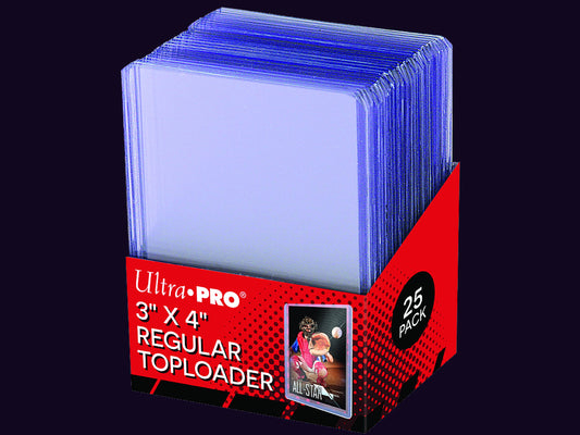 Ultra Pro 3" x 4" Clear Regular TOPLOADER® Sleeves (25ct) for Standard Size Cards